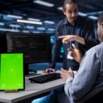 multiethnic team using green screen tablet to over mvkf9j9.jpg